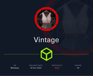 HackTheBox | Vintage